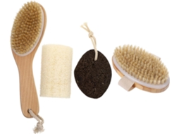 Valiclud 1-conjunto De Quatro Escovas Esfoliantes Para Banho Corporal, Escova De Banho Com Pedra, Escova Esfoliante Para