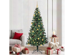 Vidaxl Árvore De Natal Artificial Pré-iluminada Verde 210 Cm