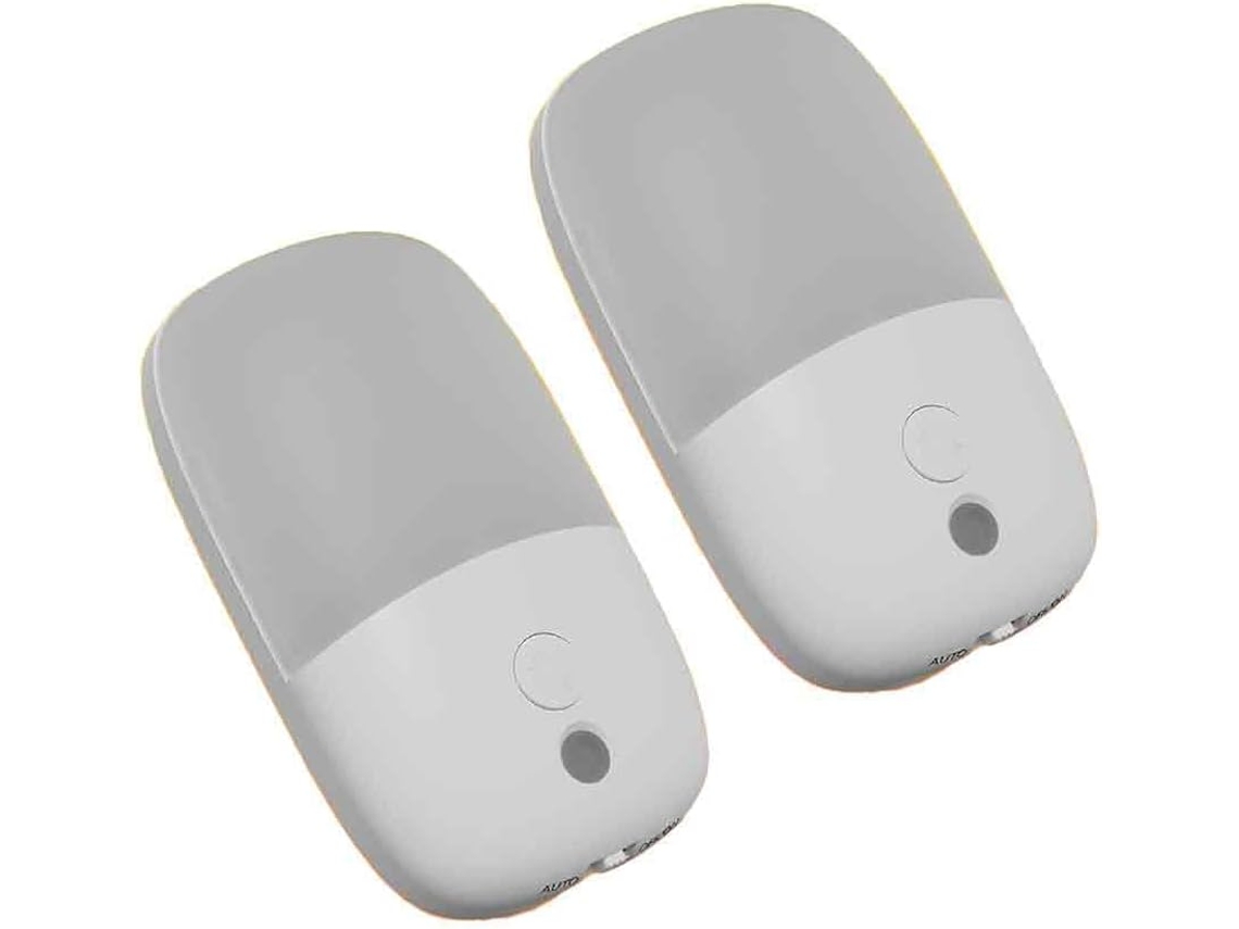 Conjunto De 2 Luzes Noturnas Led Vermelhas E Amarelas - Modos Duas