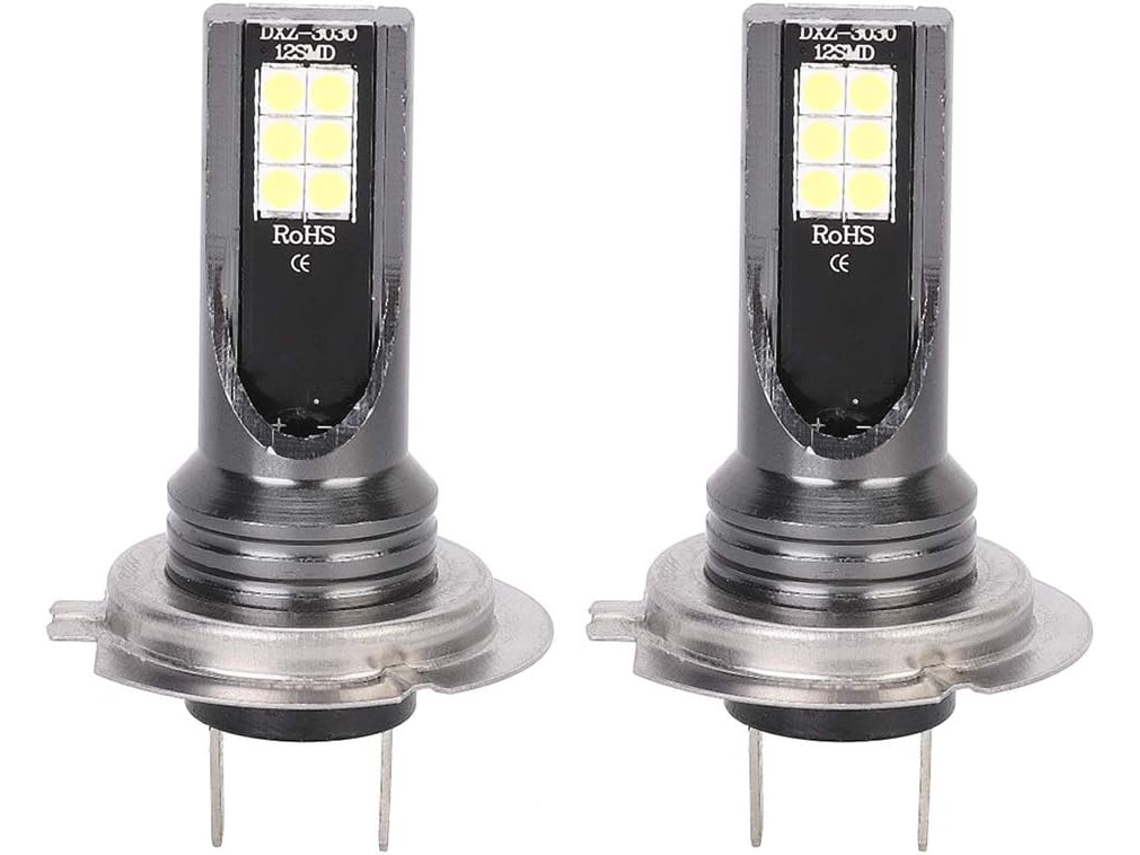Lâmpada De Farol Led H7, 12 Leds, 1000lm, 24w, Luz Branca 3000k, Plugue H7 Dc 12v 24v, Substituição De Farol Carro Em