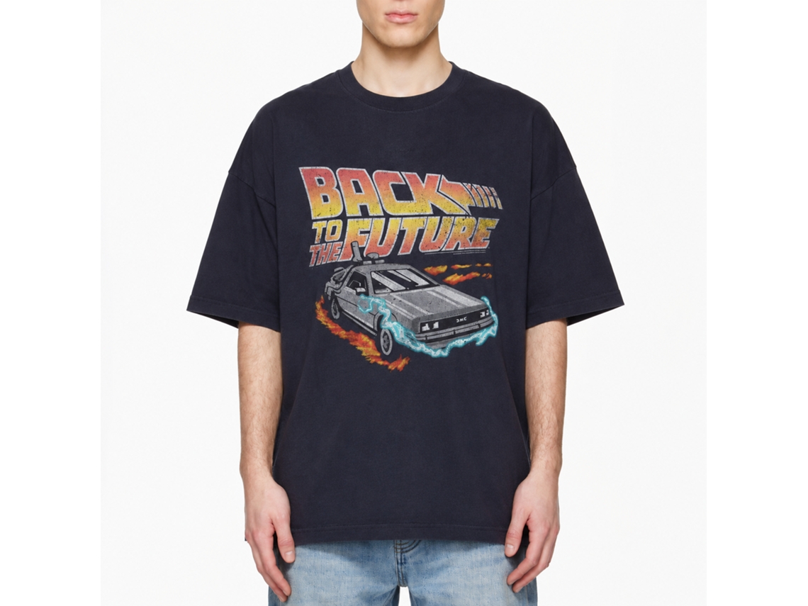 Rockinstone Back To The Future Movie Future Navy Adult T-shirt Size:s