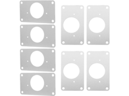 Conjunto De 8 Placas Reparo Dobradiças Aço Inoxidável Para Portas E Gavetas Armários, Com Fácil Instalação