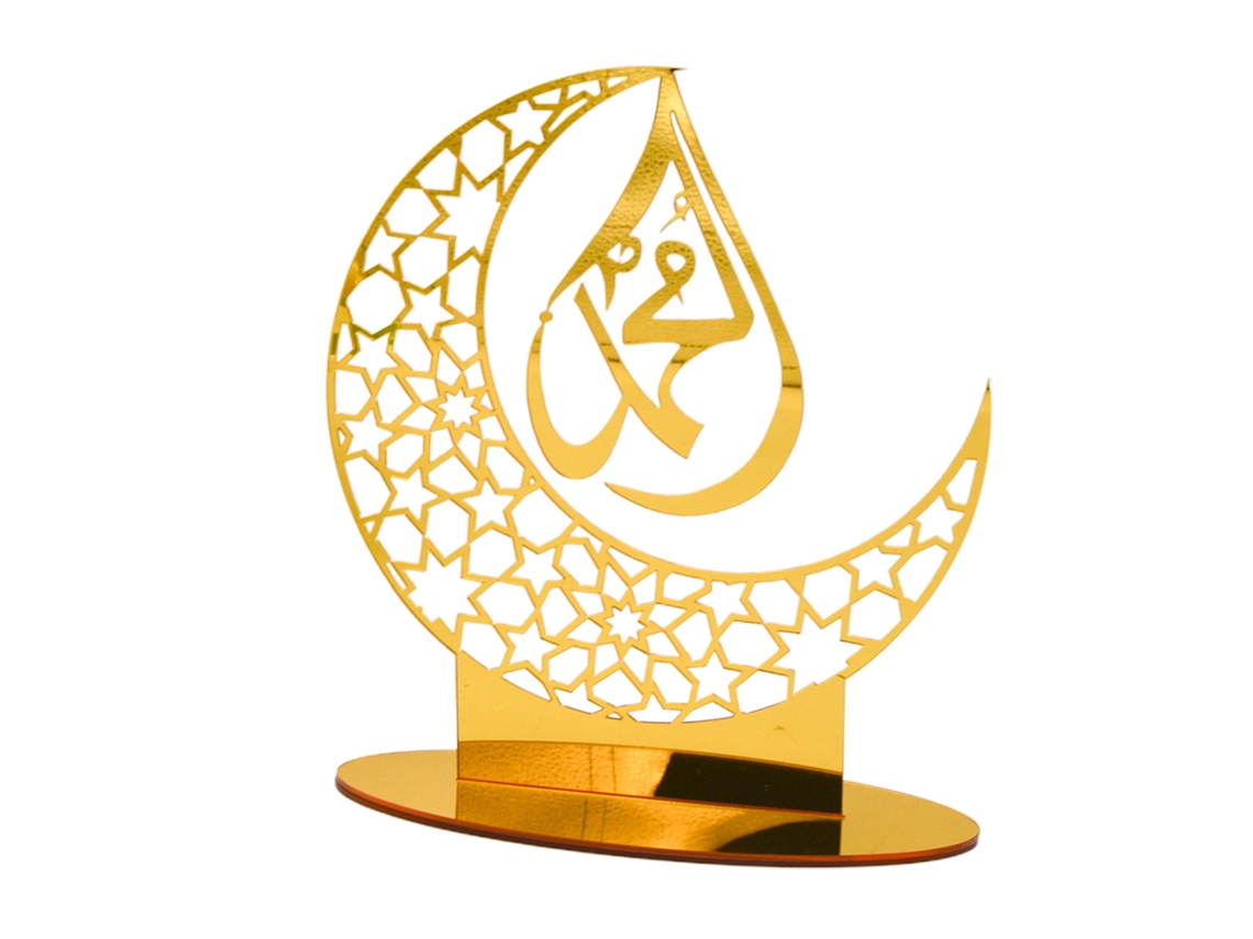 Enfeite De Acrílico Eid Mubarak Para Ramadã