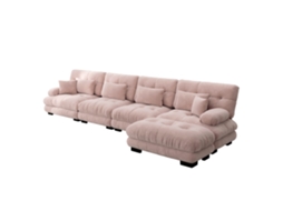Sofá modular boneless 2 lugares, ondulado, almofadas, braço móvel, sala, apartamento ORBITRA COMMERCE