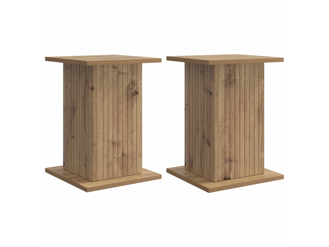 Conjunto 2 Suporte Moderno Para Plantas Vidaxl Castanho Derivados De Madeira (30,5 X 30 X 43 Cm)