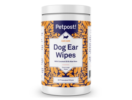 Toalhetes Grandes para Orelhas de Cachorro PETPOST 60 Ct.