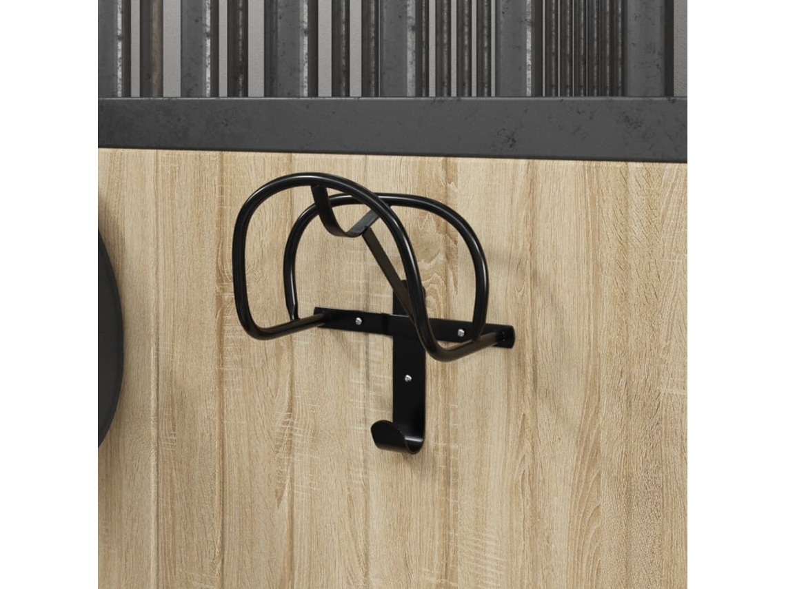 Vidaxl Suporte Para Brida De Parede Ferro Preto