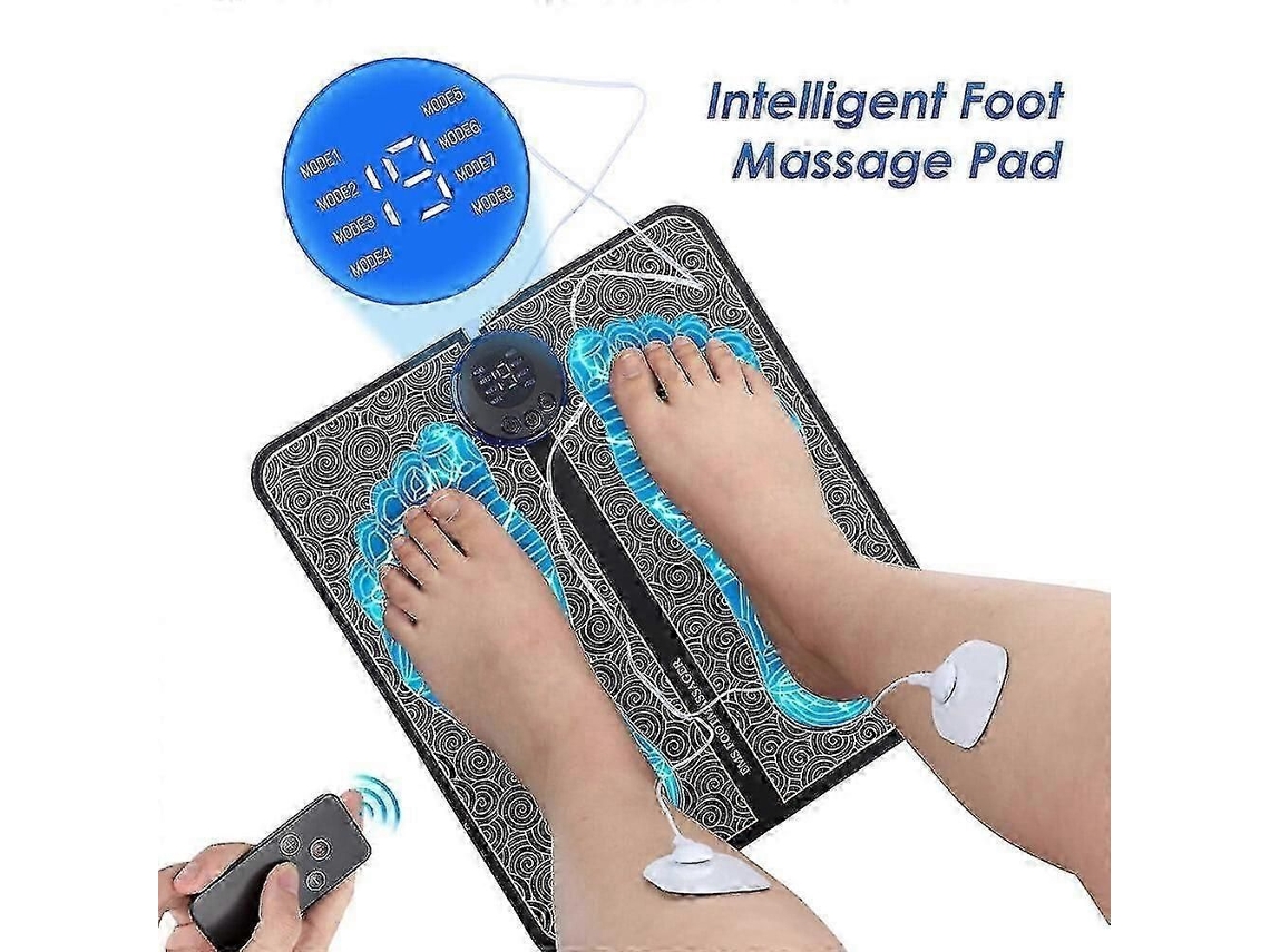 Tapete Massageador Ems Para Pés Com Neuropatia - Controle Remoto, 4 Almofadas O Corpo, M Assageador 2 Em 1 Cost