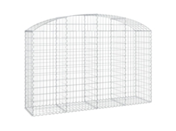 Gabion Basket, Gabion Baskets Vidaxl Prateado Ferro (200 X 50 X 120/140 Cm)