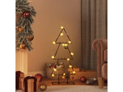 Vidaxl Árvore De Natal Para Decoração 60 Cm Metal Preto