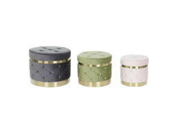 Repousa Pés Dkd Home Decor 60 X 60 X 47 Cm Veludo Madeira Mdf