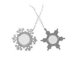 Conjunto De 3 Pingentes Para Porta Retratos Em Formato De Floco De Neve, Ideais Para Presentes De Natal Diy E Decoração Festiva De Fotos. Hengjian