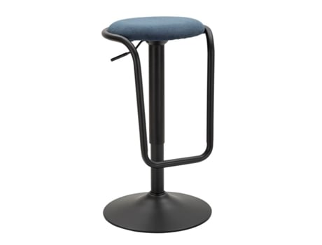 Banco De Bar Destiny Navy Com Altura Regulável Ø41x61 83 Cm Preto E Azul Mauroferretti