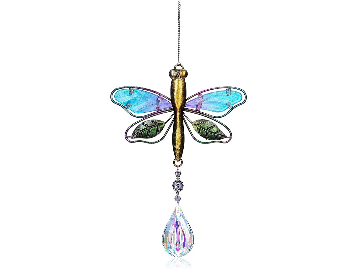 Cristal Pendurado Borboleta Cristal Decorativo Para Casa Escritório Jardim Fazedor De Arco Íris Bola De Cristal Prisma Jeiibrzui