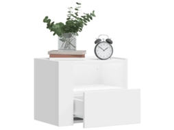 Vidaxl Mesas De Cabeceira De Parede 2 Pcs 45x30x35 Cm Branco