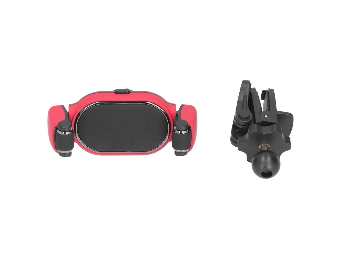Suporte De Celular Para Carro Mini Com Design De Rolo E Rotação 360° Para Telas De 4 A 6.5 Polegadas Vermelho