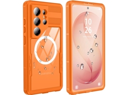 Capa Para Samsung Galaxy S26 Ultra, À Prova De Água E Resistente A Impactos, Com Proteção Completa Laranja Panoona