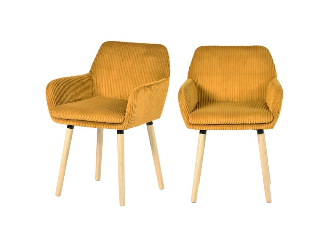 Conjunto de 2 Cadeiras de Jantar Estilo Escandinavo MEUBLES COSY