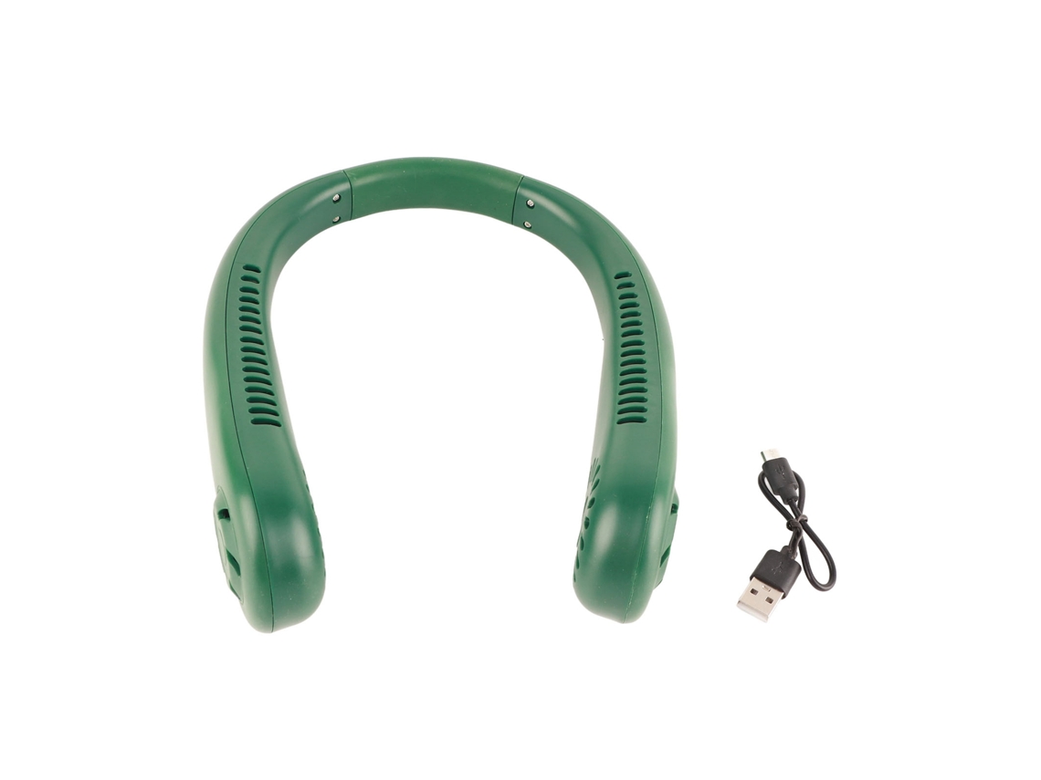 Ventilador de Pescoço 5 Modos Velocidade Bateria LED USB | S/MARCA