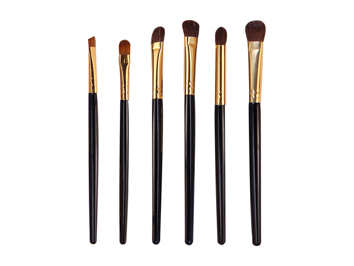 Pincéis Para Olhos Msq 6 Peças Dourado Rosa Pincéis Para Sombras Sobrancelhas E Linha Dos Olhos Para Maquiagem