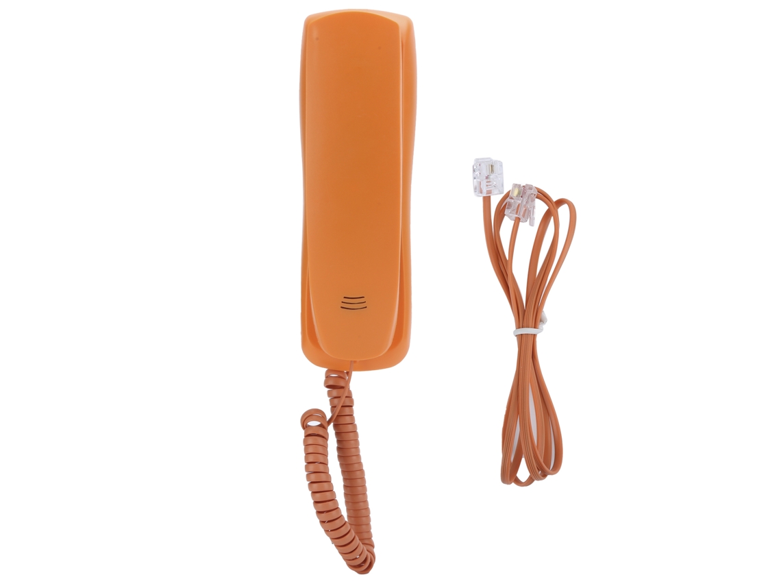Mali telefone Fixo com Fio para Escritório e Casa, Design Fino, Cor Laranja, Portátil Kxt628