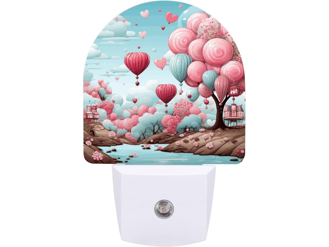 Luminária de parede noturna com plugue, luminária noturna de LED com estampa animada e sensor de movimento.
