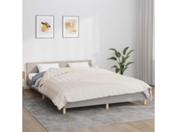 Vidaxl Manta Pesada 13 Kg 200x200 Cm Tecido Creme-claro