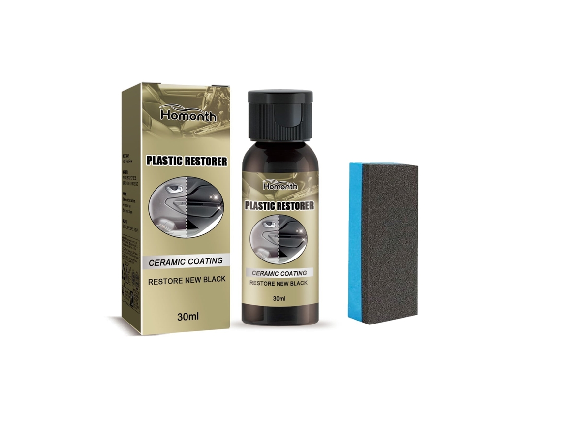 Produto para limpar e polir plásticos de carro efeito anti poeira
