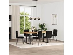 Vidaxl Cadeiras De Jantar 6 Pcs Veludo Preto