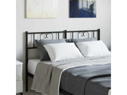 Vidaxl Cabeceira De Substituição 140 Cm Metal Preto