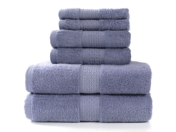 Conjunto De Três Toalhas De Banho Em Puro Algodão, Grossas, Macias E Altamente Absorventes, Na Cor Roxa Escura. Siurn