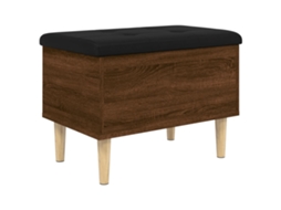 Storage Bench, Storage Benches Vidaxl Marrom Madeira Processada (62 X 42 X 46 Cm)