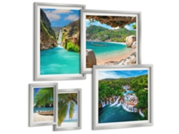 Conjunto De Pinturas Cachoeiras Tropicais Praias Espelharte (5 Peças)