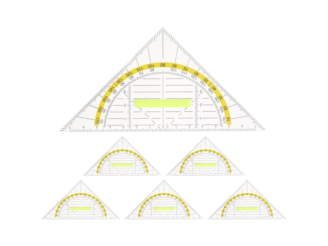 Conjunto De Desenho Leve Em Pp Com 6 Peças, Numerado E Legível, Ideal Para Estudantes De Arquitetura E Desenho Técnico