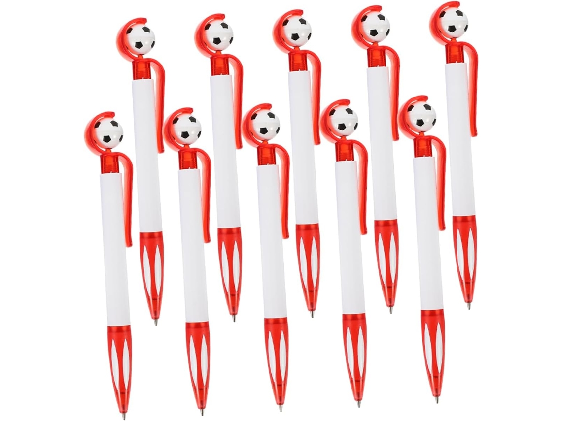 Conjunto De 10 Canetas Esferográficas Lalafina Com Tema Futebol,