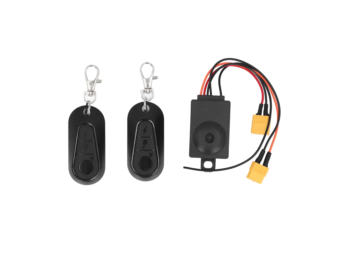 Alarme antifurto Rebe para bicicleta elétrica com 2 controles remotos, sistema de segurança à prova d'água 36-70V para bicicletas e scooters.