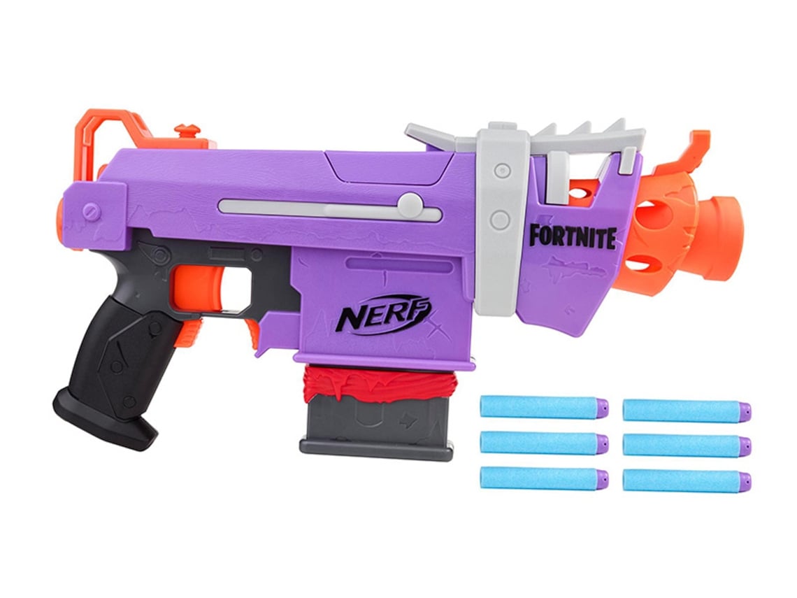 Pistola NERF Fortnite Smg com 6 Cargas