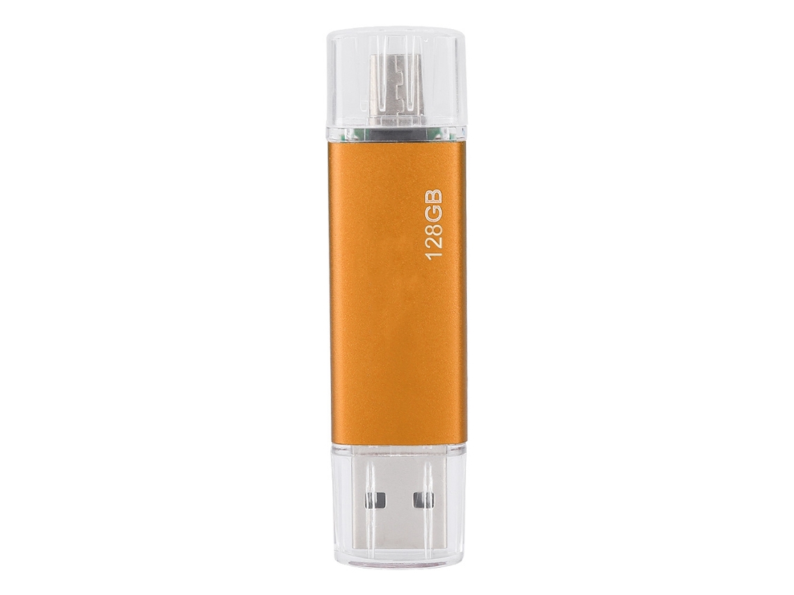 Pen Drive LAXISCREED Usb Duplo 128g Laranja