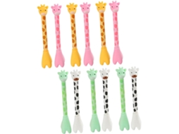 Conjunto De 12 Canetas Esferográficas Com Estampa Girafa. Instrumentos