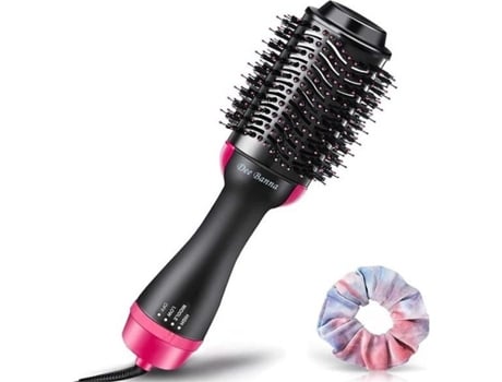 Escova de alisamento aquecida iônica, 3 em 1 secador de cabelo de uma etapa para salão de beleza, alisador de cabelo de íon negativo e pente -Enviar