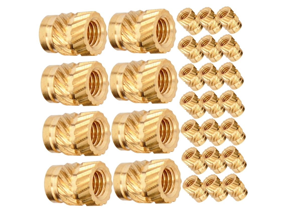 Porca Serrilhada De Latão M3, 4,6 X 5,69 Mm, Resistente Ao Calor,
