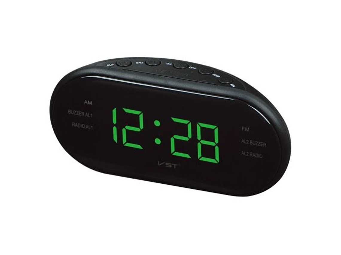Rádio relógio Oval com Led BRILVIBERA (verde)
