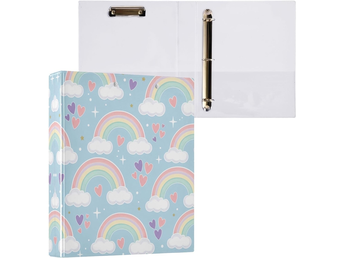 Pasta de Argolas com 3 Anéis para Folhas Tamanho Carta , Organizador Pastas Redondas Prancheta (27,9 X 21,6 Cm)