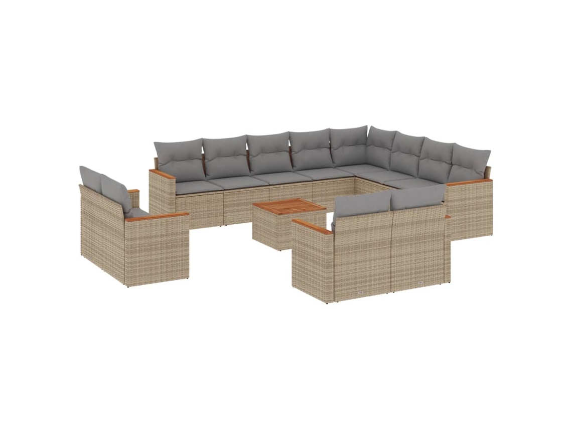Garden Sofa Set, Garden Sofa Sets Vidaxl Bege Rattan / Vime (n/a)