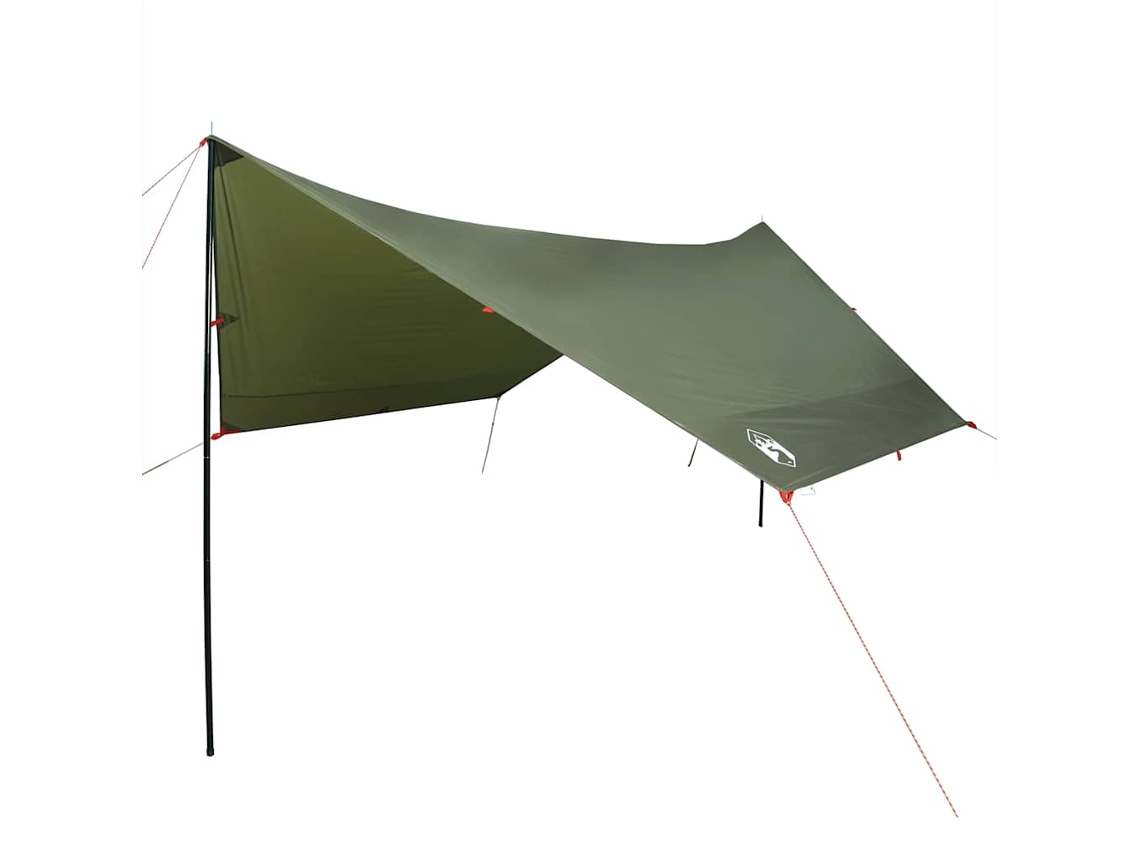 vidaXL Lona de campismo 462x306x211 cm impermeável verde azeitona
