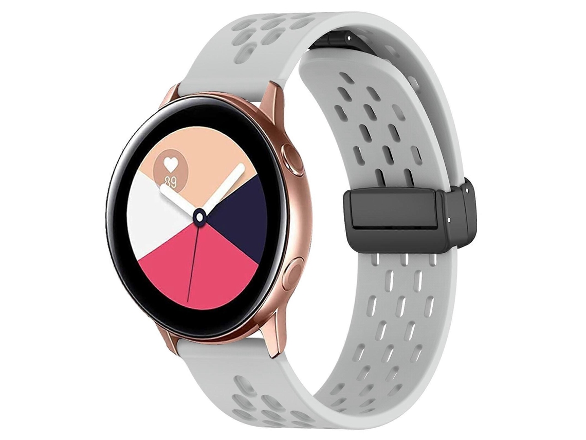 Pulseira De Silicone Dobrável De 20 Mm Com Fecho Magnético
