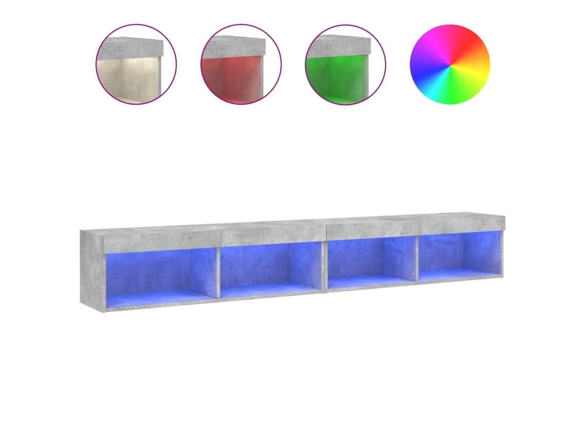Tv Cabinet Set, Tv Cabinet Sets Vidaxl Cinzeto Madeira Processada (n/a)
