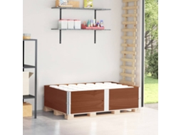 Vidaxl Colares Para Paletes 2 Pcs 150x100 Cm Pinho Maciço Castanho