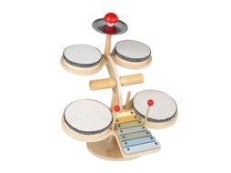 2026 batería Infantil 11 En 1 Instrumentos Musicales de Madera Juguetes Educativos para Niños Y Bateristas
