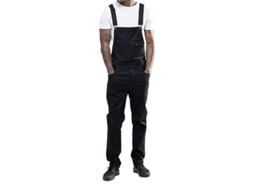 2026 monos Vaqueros Slim Fit para Hombres Casuales Pantalones Largos Dungarees Ipu L Negro